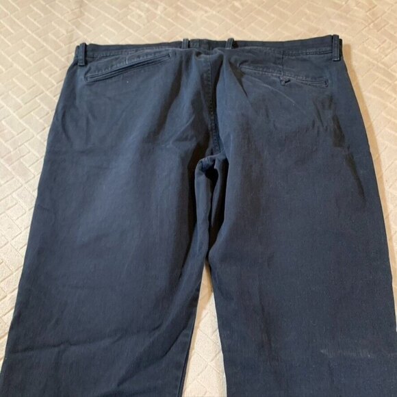 J Crew Mens 35x32 Chino Pants Navy Blue Straight Leg Stretch Mid Rise - Picture 10 of 13